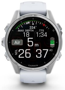 Смарт годинник Garmin fenix 8 - 43 mm AMOLED Silver with Whitestone Silicone Band (010-02903-00)