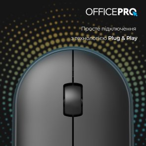 Миша OfficePro M185B Silent Wireless Black