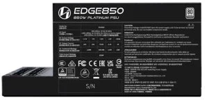 Фото: Блок живлення Lian-Li 850W EDGE850 Black (G9P.EG0850.BE00.EU) № 5 | KTC