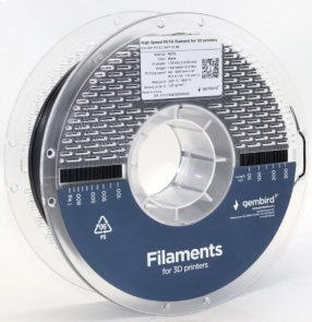 Філамент Gembird 3D High Speed PETG 1kg/1.75mm Filamen Black (3DP-PETG1.75HY-01-BK)