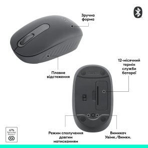 Миша Logitech M196 Wireless Graphite (910-007459)