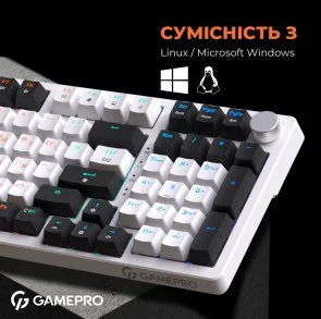 Фото: Клавіатура GamePro MK170W RGB USB White № 9 | KTC