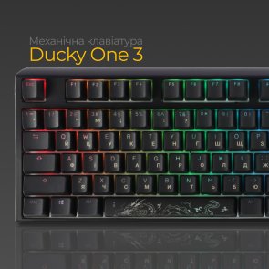 Клавіатура Ducky One 3 Cherry MX Brown RGB ENG/UKR Black (DKON2108ST-BUAPXCLAWSC1)