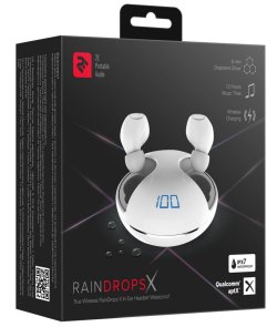 Навушники 2E RainDrops X Waterproof White (2E-EBTWRDXWH)