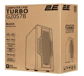 Корпус 2E Gaming Turbo Black with window (2E-G2057B)