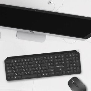 Клавіатура OfficePro SK680 Wireless Black