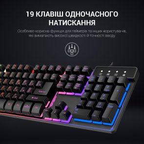 Клавіатура GamePro GK576 USB Black