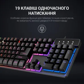 Фото: Клавіатура GamePro GK576 USB Black № 12 | KTC