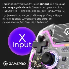 Геймпад GamePro GPS13T Wireless Transparent