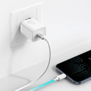 Зарядний пристрій Baseus Super Si Quick Charger 1C 20W White with Type-C/Lightning (TZCCSUP-B02)