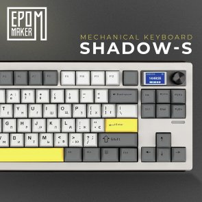 Клавіатура Epomaker Shadow-S TKL Mulan Switch Hot-Swap LCD Screen RGB White (SHS-W-M)