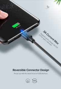 US287 Nickel Plating AM/Type-C 3A 3m Black