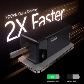 Фото: Батарея універсальна Choetech B733 50000mAh 65W Black (B733-CCBK) № 6 | KTC