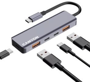 Canyon DS-18 5in1 USB-C Grey (CNS-TDS18)