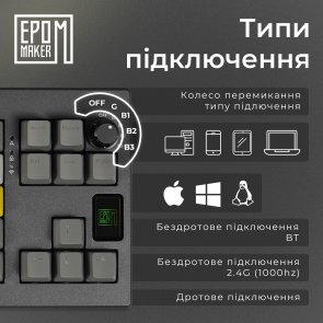 Клавіатура Epomaker Shadow-X Flamingo Switch Hot-Swap RGB WL/BT/USB Black (SHX-B-F)