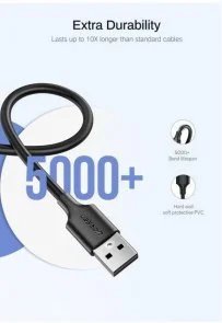 Фото: Кабель UGREEN US289 Cable Nickel Plating 2.4A AM / MicroUSB 3m Black (US289/60827) № 6 | KTC
