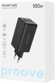 Фото: Зарядний пристрій Proove Pocket GaN 100W Black (WCPG10012201) № 2 | KTC