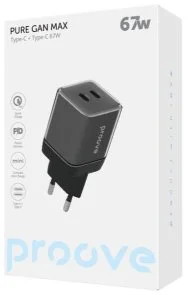 Фото: Зарядний пристрій Proove Pure GaN Max 67W Black (WCPU67022201) № 2 | KTC