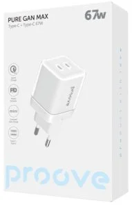 Фото: Зарядний пристрій Proove Pure GaN Max 67W White (WCPU67022202) № 2 | KTC