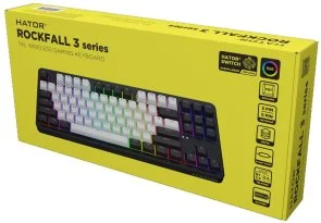 Фото: Клавіатура Hator Rockfall 3 Mecha TKL Aurum Orange Linear rev.2.0 Black/White (HTK850UA) № 7 | KTC
