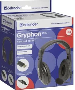 Фото: Гарнітура Defender Gryphon 750U USB Black (63752) № 5 | KTC