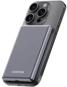 Фото: Батарея універсальна Canyon OnCharge 505 Slim Magsafe 5000mAh 20W Dark Grey (CNS-CPB505DG) № 6 | KTC