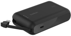 Power Bank 10K with Integrated Cable Type-C 10000mAh 20W Black