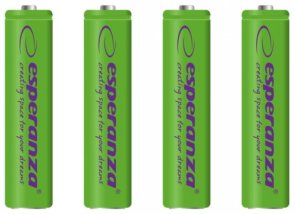 Акумулятор Esperanza Ni-MH AAA 1000mAh BL/4 Green (EZA102G)
