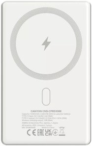 Батарея універсальна Canyon OnPower 510 Slim Magsafe 10000mAh 20W Beige (CNS-CPB510BE)