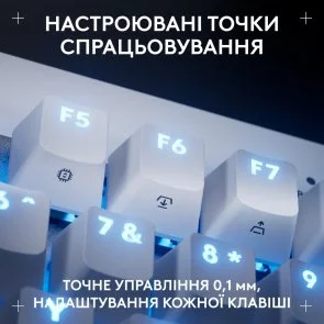 Фото: Клавіатура Logitech G Pro X TKL Rapid Linear White (920-013242) № 4 | KTC