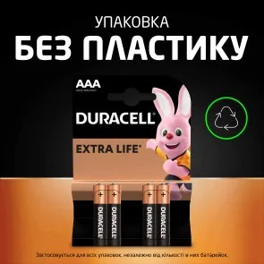 Фото: Батарейка Duracell LR03 AAA MN2400 BL/18 (81546741/5002779) № 3 | KTC