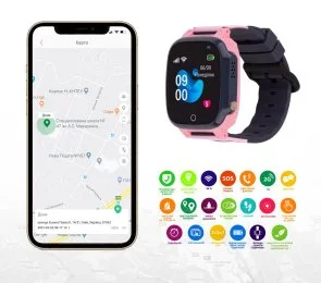 Фото: Смарт годинник AmiGo GO008 MILKY GPS WIFI Pink (GO008 Pink) № 7 | KTC