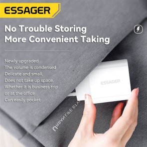 Зарядний пристрій Essager Vanjane Travelling Charger PD 20W White (ECTC-FJB02-P)