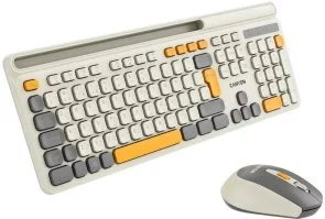 Фото: Комплект клавіатура+миша Canyon HSET-W5 Wireless Beige (CNS-HSETW5BG) № 4 | KTC