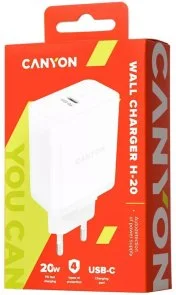 Фото: Зарядний пристрій Canyon H-20 20W White (CNE-CHA20W) № 4 | KTC
