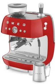 Фото: Ріжкова кавоварка Smeg Espresso coffee machine with grinder Red (EGF03RDEU) № 7 | KTC