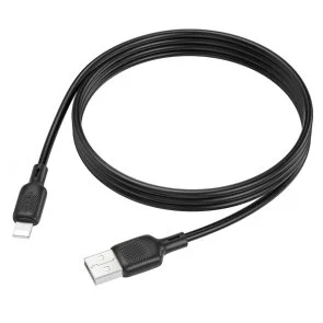 Фото: Кабель BOROFONE BX113 Lenny 2.4A AM / Lightning 1m Black (6941991115394) № 3 | KTC