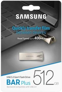 Фото: Флешка USB Samsung BAR Plus 512GB Silver (MUF-512BE3/APC) № 4 | KTC
