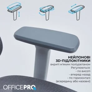 Фото: Крісло OfficePro OC680 Grey (OC680G) № 16 | KTC