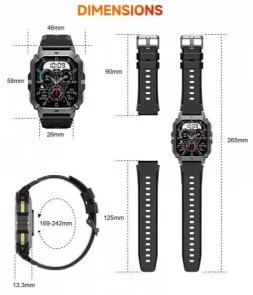 Фото: Смарт годинник Oukitel BT101 Black (6931940739825) № 8 | KTC