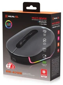Фото: Миша Real-EL RM-470W Wireless Dark Gray (EL123200049) № 11 | KTC