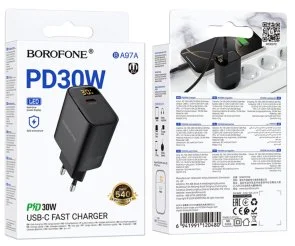 Фото: Зарядний пристрій BOROFONE BA97A Ilustre 30W Black (6941991120480) № 7 | KTC