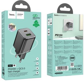 Зарядний пристрій Hoco N41 Almighty 20W Black (6942007617024)