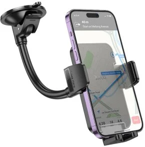 Фото: Кріплення для мобільного телефону Hoco H38 Cheetah car holder windshield Black (6942007617208) № 3 | KTC