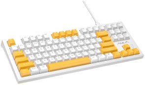Клавіатура Aula F3032 KRGD Red ENG/UKR White (6948391204680)