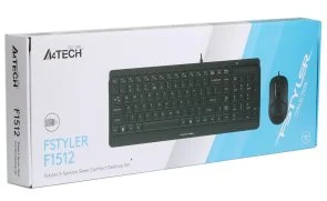 Фото: Комплект клавіатура+миша A4tech F1512 Black № 8 | KTC