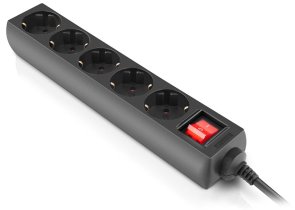 Мережевий фільтр Real-EL RS-Protect M 5/1.8m Black (EL122300026)