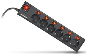 Фото: Мережевий фільтр Real-EL RS-6 Extra 6/3m Black (EL122300002) № 2 | KTC