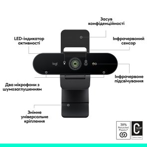 Web-камера, Logitech Brio 4K Ultra HD for Business, Graphite