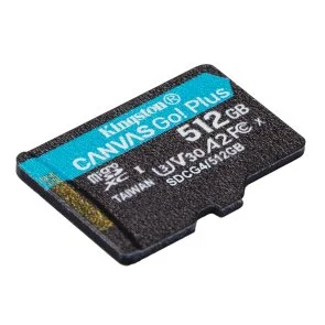 Фото: FLASH пам'ять Kingston Canvas Go Plus UHS-I U3 V30 A2 Micro SDXC 512GB (SDCG4/512GBSP) № 2 | KTC